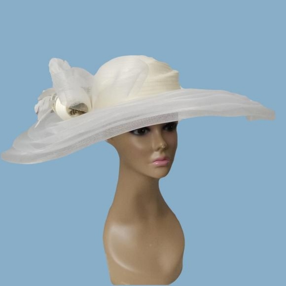 Wide brim dress derby hat main image 6